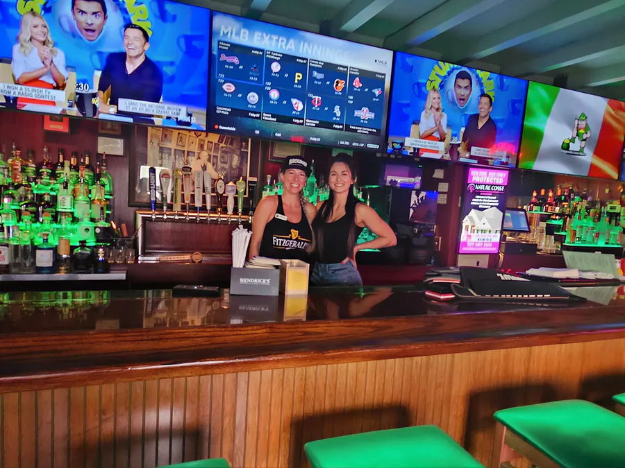 The Fitzgerald's bartenders serving up drinks